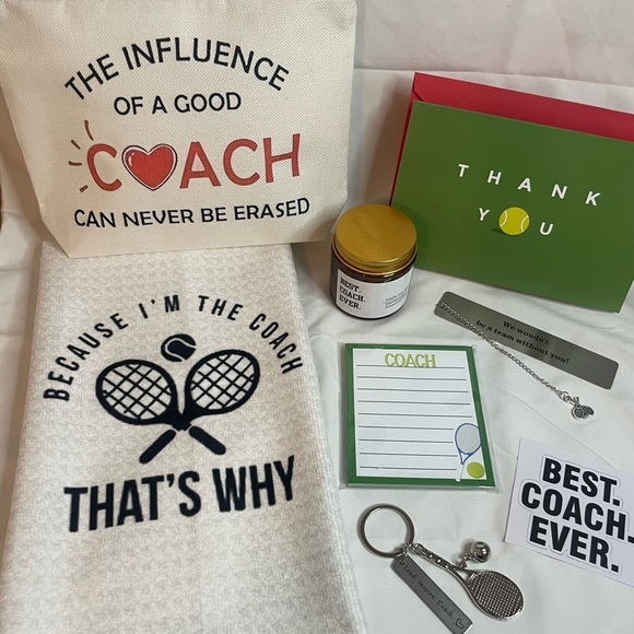 Tennis Coach Themed 8pc Gift Set - Picture 1 of 1